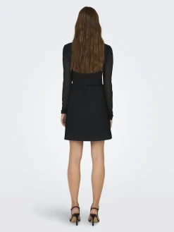Only Kleider*ONLERICA L/S HIGH NECK DRESS JRS NOOS black1