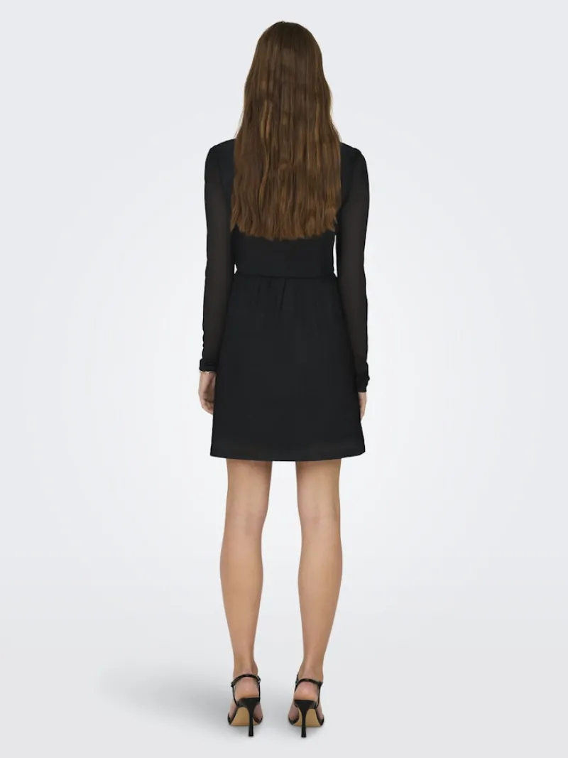 Only Kleider*ONLERICA L/S HIGH NECK DRESS JRS NOOS black1