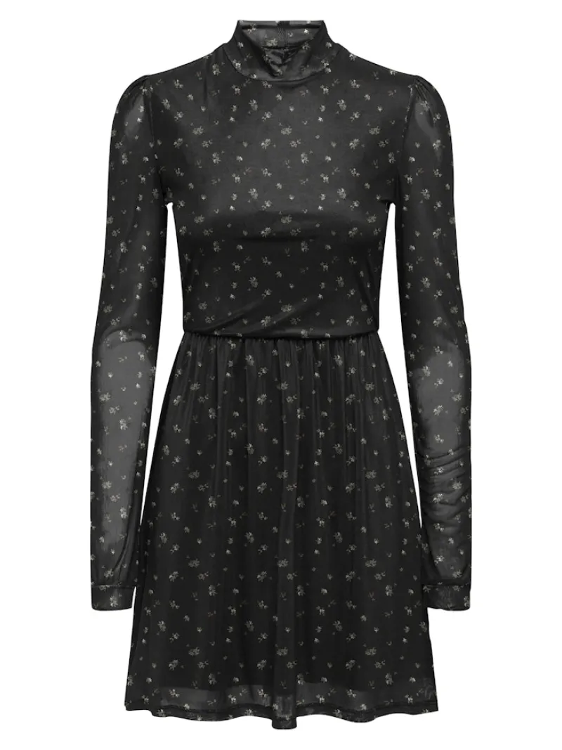Only Kleider*ONLERICA L/S HIGH NECK DRESS JRS NOOS black2