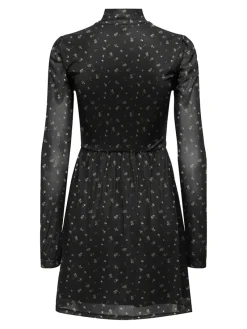 Only Kleider*ONLERICA L/S HIGH NECK DRESS JRS NOOS black2