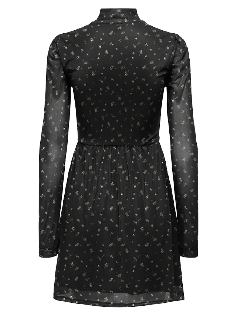 Only Kleider*ONLERICA L/S HIGH NECK DRESS JRS NOOS black2