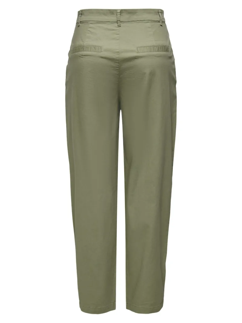 Only Hosen*ONLEVELYN HW LOOSE PLEAT CHINO PNT Aloe