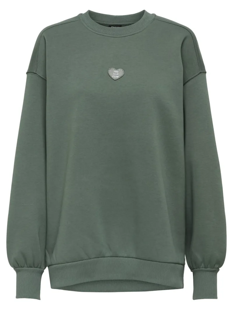 Only Pullover & Sweatshirts*ONLEVISA L/S OVERSIZED O-NECK SWT Balsam Green