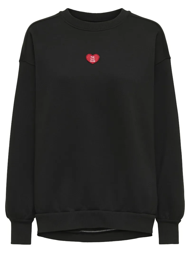Only Pullover & Sweatshirts*ONLEVISA L/S OVERSIZED O-NECK SWT Black