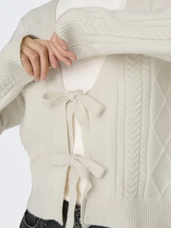 Only Pullover & Sweatshirts*ONLFIA LS STRING CARDIGAN KNT NOOS Whitecap Gray