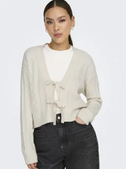 Only Pullover & Sweatshirts*ONLFIA LS STRING CARDIGAN KNT NOOS Whitecap Gray