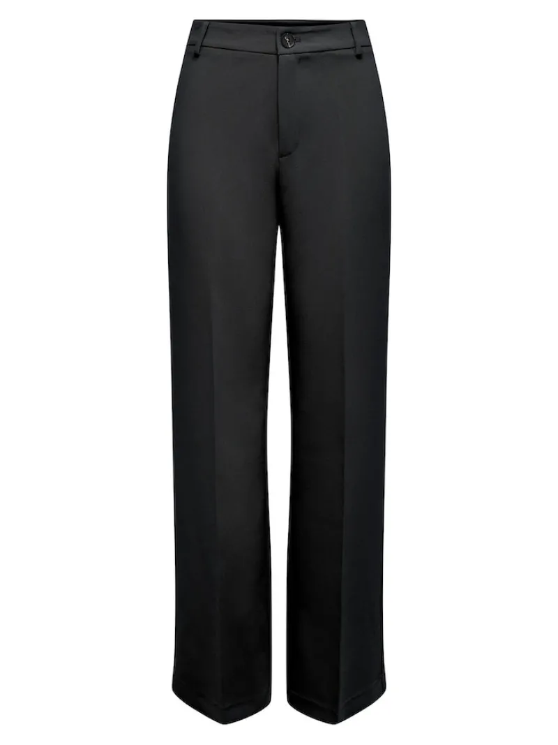 Only Hosen*ONLFLAX HW STRAIGHT PANT TLR Black