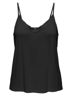 Only Shirts*ONLFREE LIFE SINGLET LACE TOP JRS Black