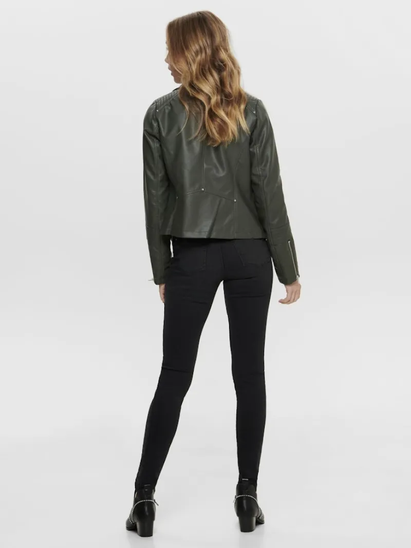 Only Jacken*ONLGEMMA FAUX LEATHER BIKER OTW NOOS Beluga