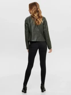 Only Jacken*ONLGEMMA FAUX LEATHER BIKER OTW NOOS Beluga