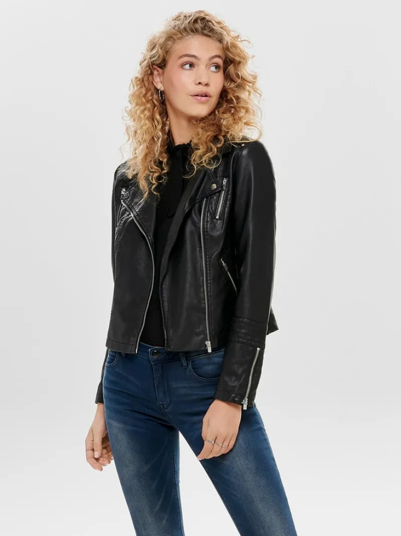 Only Jacken*ONLGEMMA FAUX LEATHER BIKER OTW NOOS Black