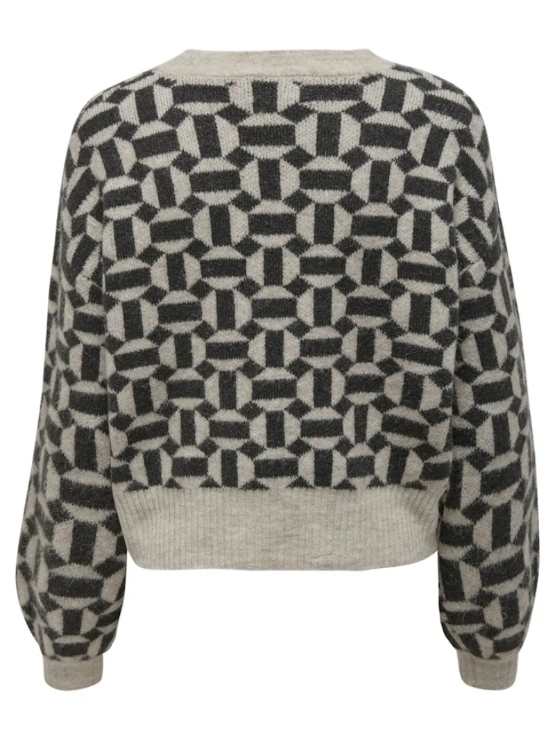 Only Pullover & Sweatshirts*ONLGEO LIFE L/S PULLOVER KNT NOOS oatmeal