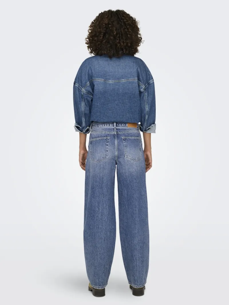 Only Jeans*ONLGIANNA MW STRAIGHT DNM DOT596 NOOS Medium Blue Denim