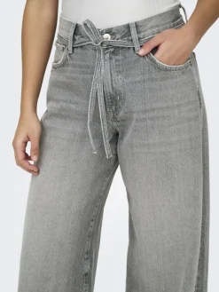 Only Jeans*ONLGIANNA MW STRAIGHT DOT757 DNM NOOS Medium Grey Denim