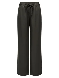 Only Hosen*ONLGINNY HW WIDE PULL-UP PANT OY PNT Black Olive