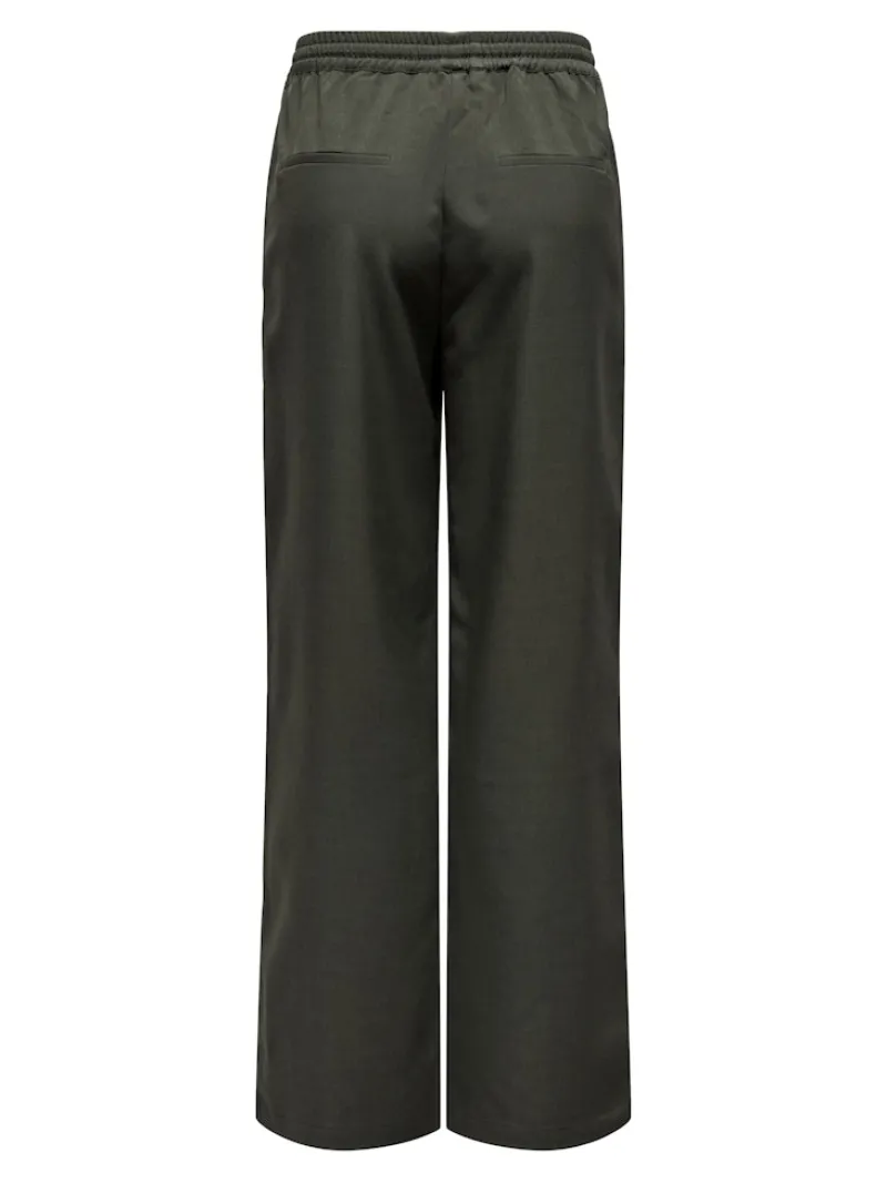 Only Hosen*ONLGINNY HW WIDE PULL-UP PANT OY PNT Black Olive