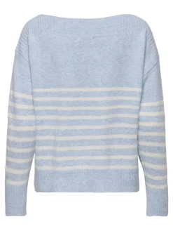 Only Pullover & Sweatshirts*ONLGLORY LIFE LS BOATNECK KNT soft chambray