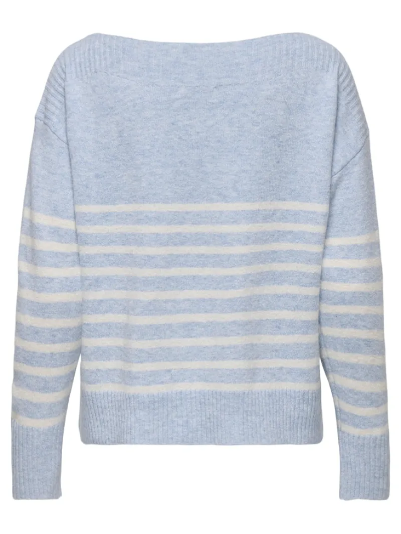 Only Pullover & Sweatshirts*ONLGLORY LIFE LS BOATNECK KNT soft chambray