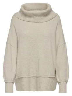 Only Pullover & Sweatshirts*ONLHAZEL LS COWLNECK RP KNT pumice stone
