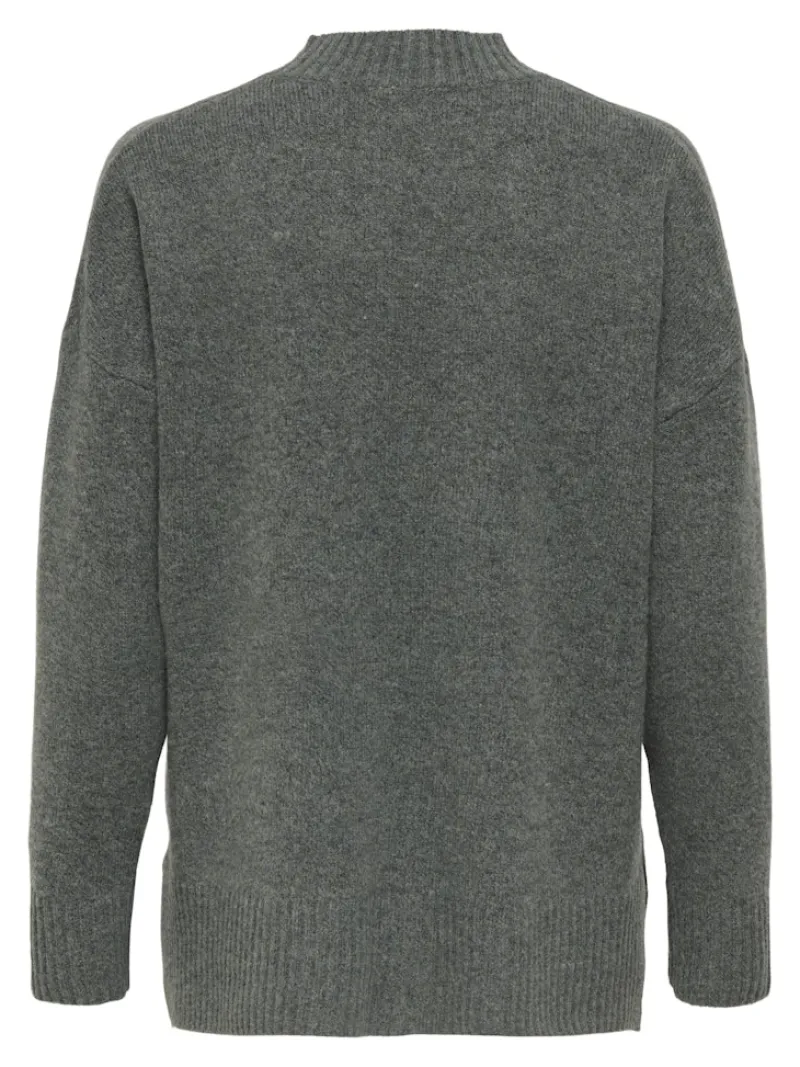 Only Pullover & Sweatshirts*ONLHAZEL LS HIGHNECK OVERS RP KNT Balsam Green