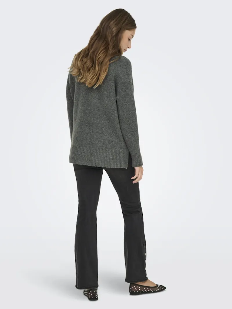 Only Pullover & Sweatshirts*ONLHAZEL LS HIGHNECK OVERS RP KNT Balsam Green