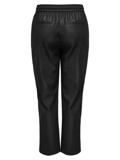 Only Hosen*ONLHERO MW FAUX LEATHER PULL-UP PANT PNT Black