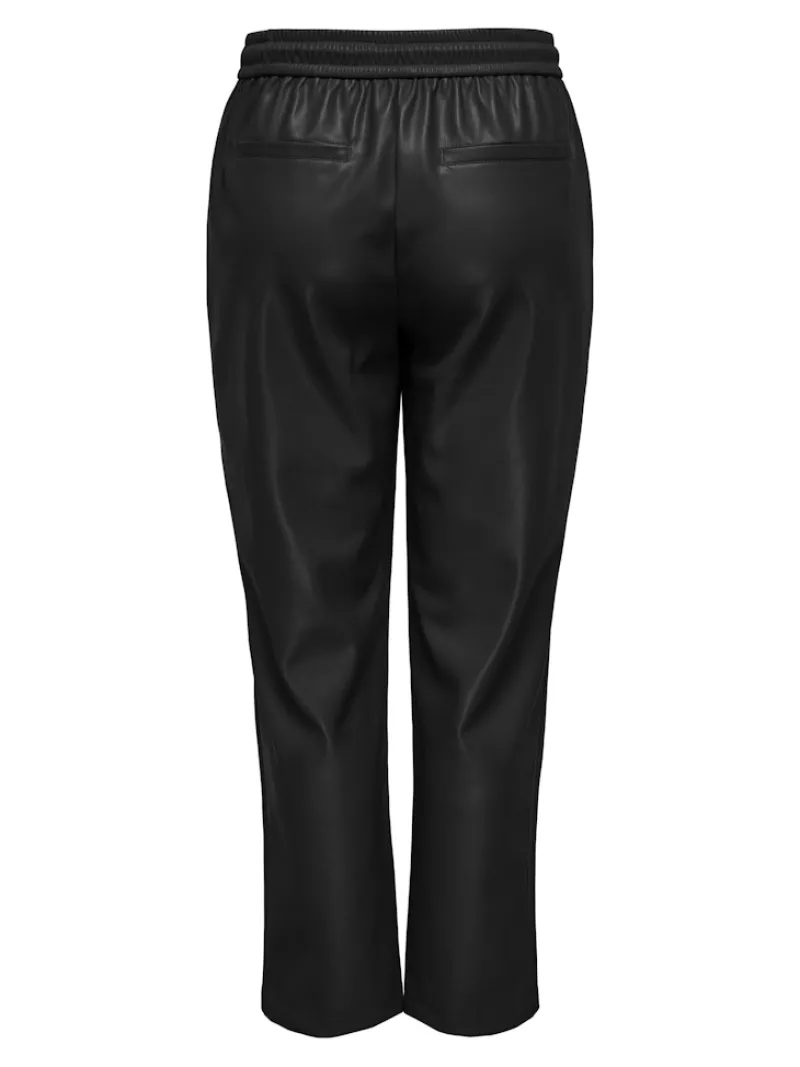 Only Hosen*ONLHERO MW FAUX LEATHER PULL-UP PANT PNT Black