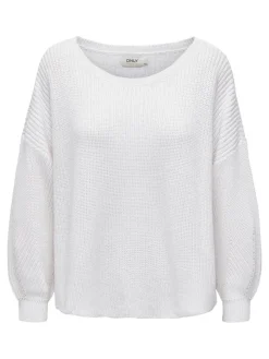 Only Pullover & Sweatshirts*ONLHILDE L/S PULLOVER RP KNT Cloud Dancer