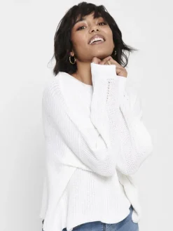 Only Pullover & Sweatshirts*ONLHILDE L/S PULLOVER RP KNT Cloud Dancer