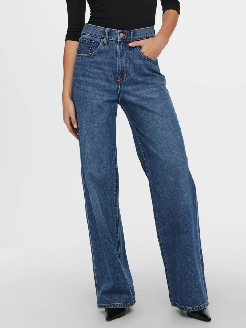 Only Jeans*ONLHOPE EX HW WIDE DNM ADD465 NOOS Medium Blue Denim