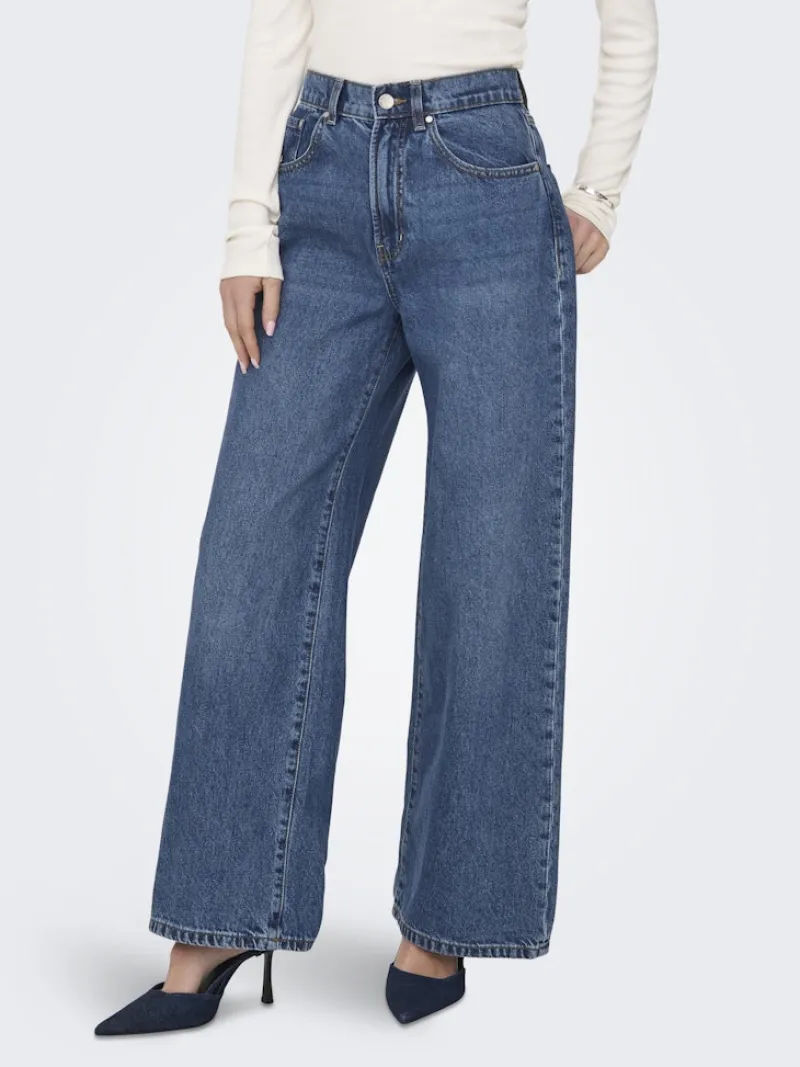Only Jeans*ONLHOPE EX HW WIDE DNM ADD465 NOOS Medium Blue Denim