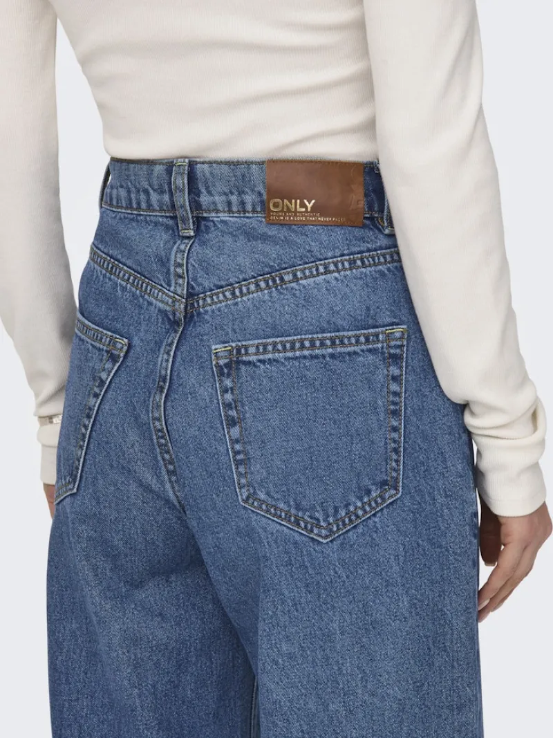 Only Jeans*ONLHOPE EX HW WIDE DNM ADD465 NOOS Medium Blue Denim