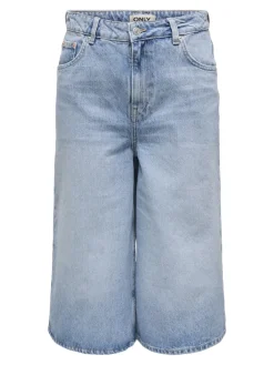 Only Shorts*ONLHOPE HW CULOTTE DNM TAI Light Blue Denim