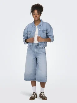 Only Shorts*ONLHOPE HW CULOTTE DNM TAI Light Blue Denim