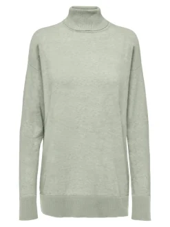 Only Pullover & Sweatshirts*ONLIBI LS LONG ROLLNECK CC KNT smoke green