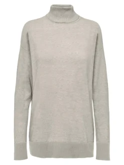 Only Pullover & Sweatshirts*ONLIBI LS LONG ROLLNECK CC KNT weathered teak2