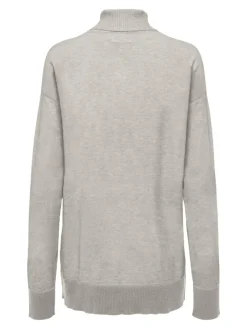 Only Pullover & Sweatshirts*ONLIBI LS LONG ROLLNECK CC KNT weathered teak2