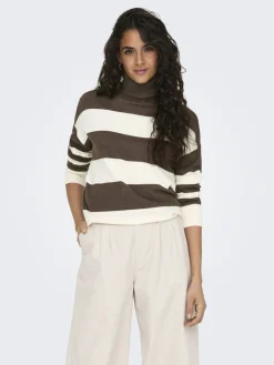 Only Pullover & Sweatshirts*ONLIBI LS LONG ROLLNECK CC KNT chestnut