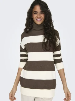 Only Pullover & Sweatshirts*ONLIBI LS LONG ROLLNECK CC KNT chestnut
