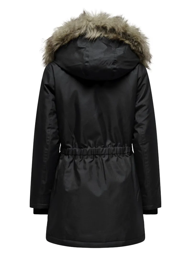 Only Jacken*ONLIRIS FUR WINTER PARKA LIFE CC OTW Black