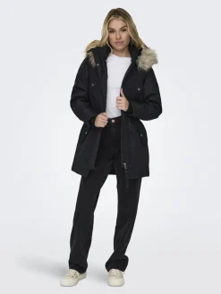Only Jacken*ONLIRIS FUR WINTER PARKA LIFE CC OTW Black