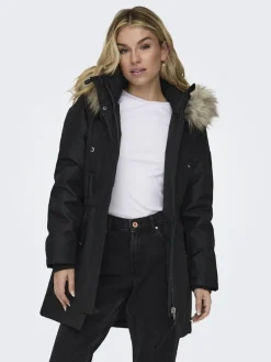 Only Jacken*ONLIRIS FUR WINTER PARKA LIFE CC OTW Black