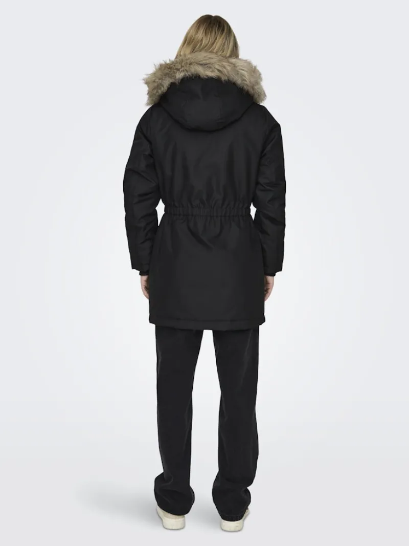Only Jacken*ONLIRIS FUR WINTER PARKA LIFE CC OTW Black
