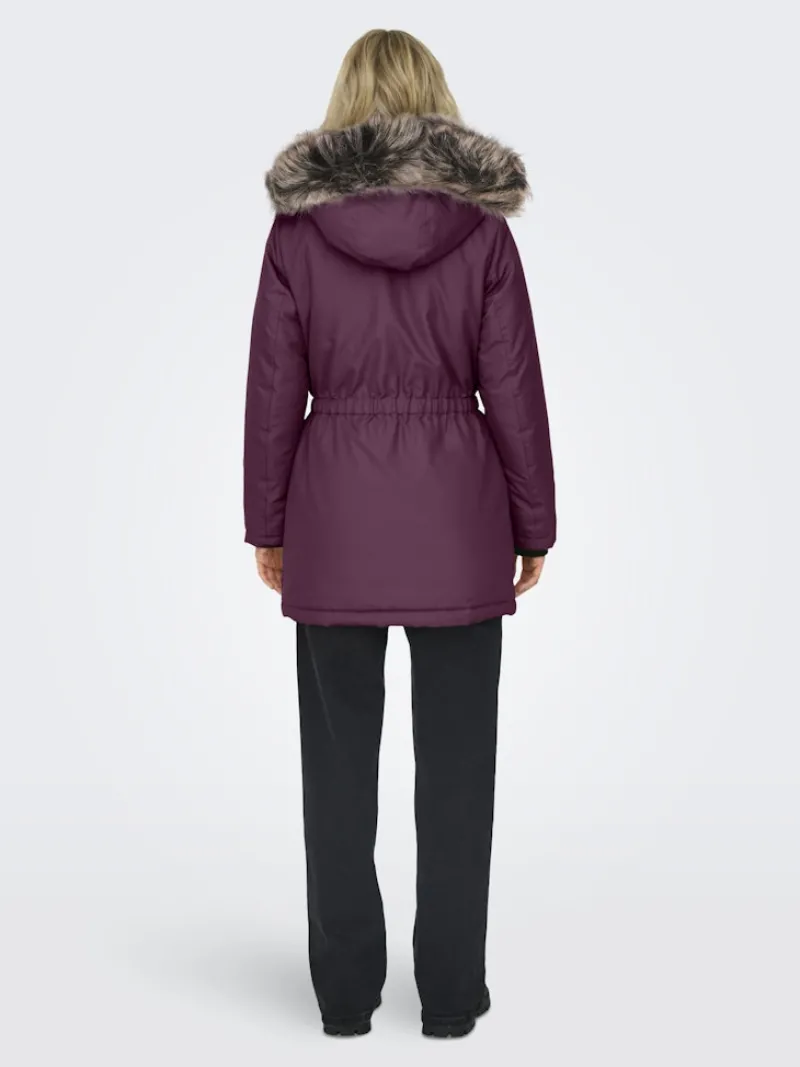 Only Jacken*ONLIRIS FUR WINTER PARKA LIFE CC OTW mauve wine