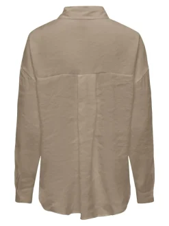 Only Blusen*ONLIRIS L/S MODAL SHIRT LIFE NOOS WVN Silver Mink