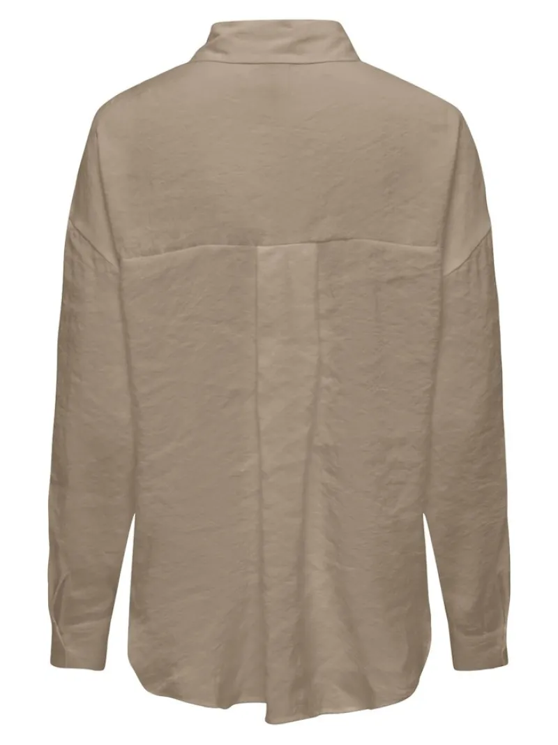 Only Blusen*ONLIRIS L/S MODAL SHIRT LIFE NOOS WVN Silver Mink