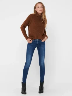 Only Jeans*ONLISA4 ZIP REG SKINNY ANA230 NOOS Dark Blue Denim