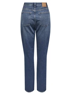 Only Jeans*ONLJACI MW STRAIGHT DNM CRO209 NOOS Medium Blue Denim