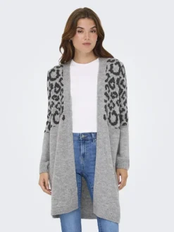 Only Pullover & Sweatshirts*ONLJADE ANIMAL LS CARDIGAN KNT NOOS Light Grey Melange