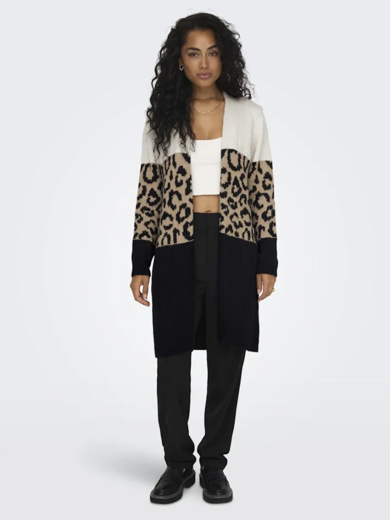 Only Pullover & Sweatshirts*ONLJADE ANIMAL LS CARDIGAN KNT NOOS moonbeam